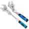 JTZXJJX Flexhead Adjustable Wrench 10 to 12 Ratcheting Crescent Wrenches with Retractable Extension Shank and 180 Rotating Head Adjustable Spanner