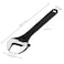 FUNSUEI 2 PCS 12 Inch Black Oxide Adjustable Wrench Heavy Duty Shifter Movable Spanner with 40 mm Wide Jaw Capacity HeatTreated Forged Alloy Steel Metric