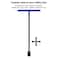 GOWENIC Steel Water Meter Key Enforced Steel T Handle Curb Key With 4 Way Utility Tool Water Shut Off Tool Wrench T handle for Water Stop Valve Sewage ValveBlue