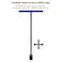 GOWENIC Steel Water Meter Key Enforced Steel T Handle Curb Key With 4 Way Utility Tool Water Shut Off Tool Wrench T handle for Water Stop Valve Sewage ValveBlue