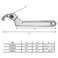 HFS R C Spanner Hook Wrench Tool Chrome Vanadium Adjustable Steel 51121mm 2434