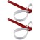 KEILEOHO 2 Pack Pipe Strap Wrench 850mm Length Adjustable Pipe Strap Wrench MultiPurpose Nylon Strap Wrench Oil Filter Strap Belt Strap Wrench with 12 Inch Red Handle