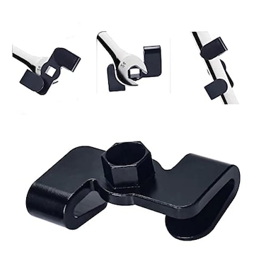 Kingson Universal Wrench Extender Adapter Extension Wrench Torque Tools for 12 inch Breaker Bar and 21 mm hex Drive Wrench Extender Mechanics Tool Black