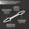 LEONTOOL Carbon Steel Universal Wrench 411mm Adjustable Chrome Plated