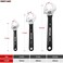 MAXPOWER Adjustable Wrench Set 3Piece Adjustable Wrenches 6inch 8inch 10inch Metric SAE Scales ExtraWide Jaw and Soft Grip Wrench Set