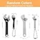 DOITOOL Mini Adjustable Wrench 4 Inch and 25 Inch Black Spanner With Chain Hand Knurl Tool for Repair Maintenance Automotive Car