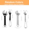 DOITOOL Mini Adjustable Wrench 4 Inch and 25 Inch Black Spanner With Chain Hand Knurl Tool for Repair Maintenance Automotive Car