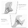 DOITOOL Mini Adjustable Wrench 4 Inch and 25 Inch Black Spanner With Chain Hand Knurl Tool for Repair Maintenance Automotive Car