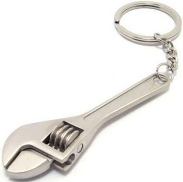 Galepromot Mini Spanner WrenchCopper Multifunctional Mini Metal Adjustable Creative Tool Wrench Spanner Key Chain Ring Keyring Adjustable Pocket Tools Practical Small Adjustable Wrenches Convenient To