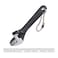 Qiilu Mini Adjustable Wrench Keychain Wrench Steel Galvanized Adjustable Portable Professional High Hardness Mini Spanner for Industrial Home 25 inch black