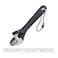 Qiilu Mini Adjustable Wrench Keychain Wrench Steel Galvanized Adjustable Portable Professional High Hardness Mini Spanner for Industrial Home 25 inch black