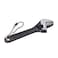 Qiilu Mini Adjustable Wrench Keychain Wrench Steel Galvanized Adjustable Portable Professional High Hardness Mini Spanner for Industrial Home 25 inch black