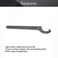 Utoolmart C Hook Spanner Wrench Collet Chuck for 2832mm Round Nut 1pcs
