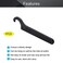 Utoolmart C Hook Spanner Wrench Collet Chuck for 5562mm Round Nut 1pcs
