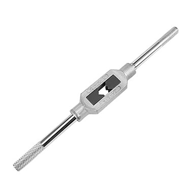 uxcell UXCELL Adjustable Tap Wrench Handle M3M12 Metric 1812 UNCUNF 25mm12mm Nickel Plated Carbon Steel Handle Zinc Alloy Chuck