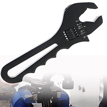 SEBLAFF AN316AN Wrench Adjustable Aluminum Fitting Wrench Tool Set for An Hose Fitting Adapter End Black