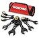 WORKPRO 8Piece Stubby Antislip Ratcheting Combination Wrench Set SAE 51634 in 72Teeth CRV Black Electrophoretic Coating FlexHead Wrench Set with Rolling Pouch