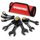WORKPRO 8Piece Stubby Antislip Ratcheting Combination Wrench Set SAE 51634 in 72Teeth CRV Black Electrophoretic Coating FlexHead Wrench Set with Rolling Pouch
