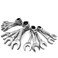 Olsa Tools 11pc SAE Ratchet Wrench Set 120 Tooth Stubby Size Chrome Vanadium Steel