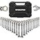 WORKPRO 22Piece FlexHead Ratcheting Wrench Set Ratchet Combination Wrench Sets with Organizer Box Nickel Plating 72 Teeth Metric 618mm SAE 1434