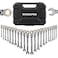 WORKPRO 22Piece FlexHead Ratcheting Wrench Set Ratchet Combination Wrench Sets with Organizer Box Nickel Plating 72 Teeth Metric 618mm SAE 1434