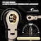 DISEN 12 Pcs Flex Head Ratcheting Wrench Set 90 Teeth Combination Ratchet Wrenches Set SAE14 to 34 CrV Steel 12Point Nickel Plating with Organizer Rack Visit the Store