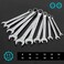 DURATECH Combination Wrench Set Metric 11Piece 8 10 11 12 13 14 15 16 17 18 19mm 12Point CRV Steel Organized in Wrench Holder