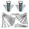 DURATECH Combination Wrench Set SAE Metric 22piece 14 to 78 819mm CRV Steel Organized in Wrench Holder