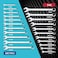 DURATECH Combination Wrench Set SAE Metric 22piece 14 to 78 819mm CRV Steel Organized in Wrench Holder