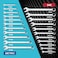 DURATECH Combination Wrench Set SAE Metric 22piece 14 to 78 819mm CRV Steel Organized in Wrench Holder