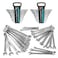 DURATECH Combination Wrench Set SAE Metric 22piece 14 to 78 819mm CRV Steel Organized in Wrench Holder