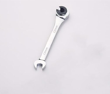 FLZOSPER 12mm Metric Fix Tubing WrenchFixed Head Tubing Ratchet Open End Wrench Ratcheting Fix Combination Wrench Spanner