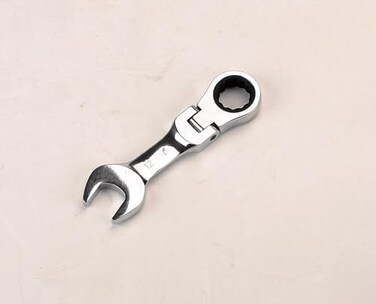 FLZOSPER 12mm Metric FlexHead Stubby Box End Head Geared Wrench 72Tooth Ratcheting Combination Wrench Spanner
