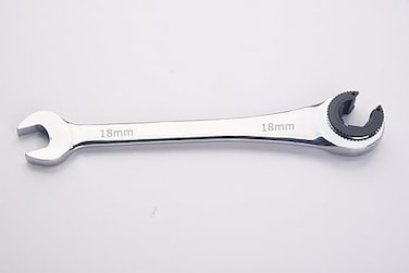 FLZOSPER 18mm Metric Fix Tubing WrenchFixed Head Tubing Ratchet Open End Wrench Ratcheting Fix Combination Wrench Spanner