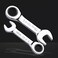 FLZOSPER 9mm Metric Stubby Box End Head Geared Wrench 72Tooth Ratcheting Combination Wrench Spanner