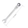 FOCMKEAS 1 Inch FlexHead Ratcheting Combination Wrench SAE 72 Teeth 12 Point Ratchet Box Ended and Open End Spanner Tools Flexible Head Gear Wrench HeatTreated CRV