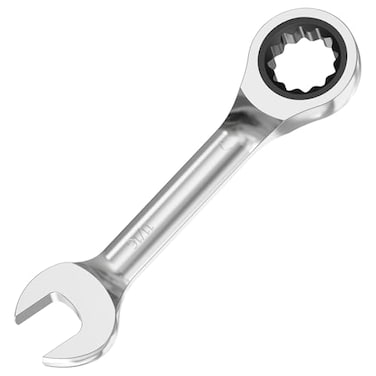 FOCMKEAS 1116 Inch Antislip Stubby Ratcheting Combination Wrench SAE 72 Teeth 12 Point Ratchet Box Ended and Open End Spanner Tools for Tight Space HeatTreated CRV