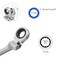 FOCMKEAS 11mm FlexHead Ratcheting Combination Wrench Metric 72 Teeth 12 Point Ratchet Box Ended and Open End Spanner Tools Flexible Head Gear Wrench HeatTreated CRV