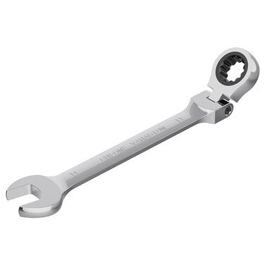 FOCMKEAS 11mm FlexHead Ratcheting Combination Wrench Metric 72 Teeth 12 Point Ratchet Box Ended and Open End Spanner Tools Flexible Head Gear Wrench HeatTreated CRV
