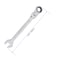 FOCMKEAS 1516 Inch FlexHead Ratcheting Combination Wrench SAE 72 Teeth 12 Point Ratchet Box Ended and Open End Spanner Tools Flexible Head Gear Wrench HeatTreated CRV