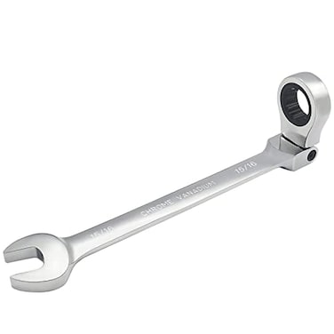 FOCMKEAS 1516 Inch FlexHead Ratcheting Combination Wrench SAE 72 Teeth 12 Point Ratchet Box Ended and Open End Spanner Tools Flexible Head Gear Wrench HeatTreated CRV