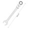 FOCMKEAS 23mm FlexHead Ratcheting Combination Wrench Metric 72 Teeth 12 Point Ratchet Box Ended and Open End Spanner Tools Flexible Head Gear Wrench HeatTreated CRV