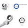 FOCMKEAS 23mm FlexHead Ratcheting Combination Wrench Metric 72 Teeth 12 Point Ratchet Box Ended and Open End Spanner Tools Flexible Head Gear Wrench HeatTreated CRV