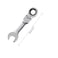 FOCMKEAS 38 Inch Antislip Stubby FlexHead Ratcheting Combination Wrench SAE 72 Teeth 12 Point Ratchet Box Ended and Open End Spanner Tools Flexible Head Gear Wrench HeatTreated CRV