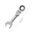 FOCMKEAS 38 Inch Antislip Stubby FlexHead Ratcheting Combination Wrench SAE 72 Teeth 12 Point Ratchet Box Ended and Open End Spanner Tools Flexible Head Gear Wrench HeatTreated CRV