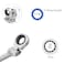 FOCMKEAS 38 Inch Antislip Stubby FlexHead Ratcheting Combination Wrench SAE 72 Teeth 12 Point Ratchet Box Ended and Open End Spanner Tools Flexible Head Gear Wrench HeatTreated CRV