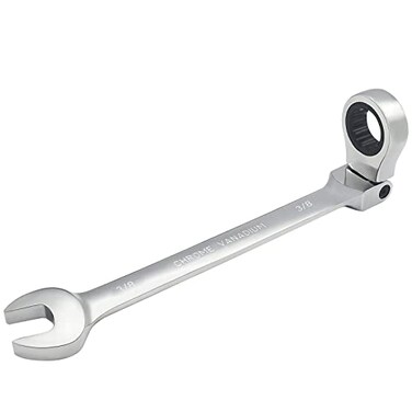 FOCMKEAS 38 Inch FlexHead Ratcheting Combination Wrench SAE 72 Teeth 12 Point Ratchet Box Ended and Open End Spanner Tools Flexible Head Gear Wrench HeatTreated CRV