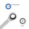 FOCMKEAS 38 Inch Ratcheting Combination Wrench SAE 72 Teeth 12 Point Ratchet Box Ended and Open End Spanner Tools for Tight Space HeatTreated CRV