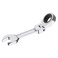 FOCMKEAS 516In Stubby FlexHead Ratcheting Combination Wrench SAE 72 Teeth 12 Point Ratchet Box Ended and Open End Spanner Tools Antislip Flexible Head Gear Wrench HeatTreated CRVSliver