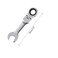 FOCMKEAS 516In Stubby FlexHead Ratcheting Combination Wrench SAE 72 Teeth 12 Point Ratchet Box Ended and Open End Spanner Tools Antislip Flexible Head Gear Wrench HeatTreated CRVSliver